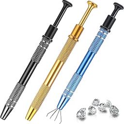 DIANZHU 3Pcs Piercing Ball Grabber Tool, 4 Claw Jeweler's Pick Up Tool, Mabor Piercing Ball Gripper Stainless Steel Pearl Grabber Pick Up Tool for IC Chip Electronic Components Small Parts-image-94