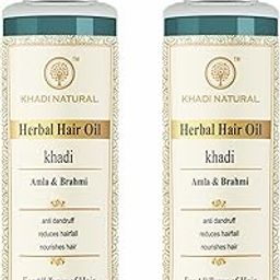 KHADI NATURAL Amla and Brahmi Herbal Hair Oil, 210ml Pack of 2-image-40