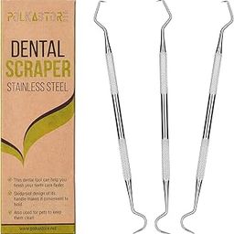 POLKASTORE Professional Dental Medical Stainless Steel, Pick Scraper Tool 3-Pack-image-43