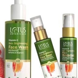 Lotus Botanicals Vitamin C CTM Routine Pack Face wash (180ml) Toner(50ml) Moisturiser (45ml) (Pack of 3 )-image-1