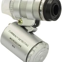 Super Mini 60X Microscope with 2-LED Illumination + Currency Detecting UV Light-27