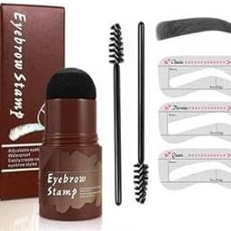 Hairline Powder (black,brown,light brown) Color 24gm | Hair Shading Sponge Pen | QUICK root touch up,waterproof hair root concealer for thinning hair paired with 3 pairs of eyebrow stamp(BROWN)-25