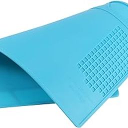 High Temperature Resistant Silicone Soldering Mat Anti-Static Repair Pad for Electronics and Cell Phone Repairs Heat-Resistant Workbench Mat Screw Tray Blue-image-73