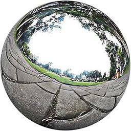 UniQMart Stainless Steel Mirror Polished Sphere Hollow Round Ball Garden Decor 12cm-image-78