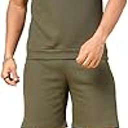 Waffle Knit Co-ord Set for Men's | Night Suit Set for Men's | Lounge-wear Nightdress Pajama Set for Men's | Night Wear, Beach Wear, Vacation Wear-image-55