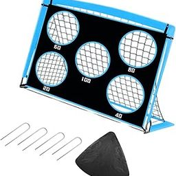 SAZ DEKOR Soccer Goal Practice Combination Goals Soccer Net for Park Garden Playground Blue 120cm Length-picture-10