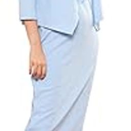 Blue Strappy Bodycon Dress with Crop Shrug-image-1