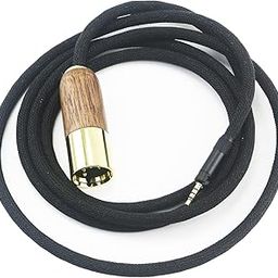 NewFantasia 4-pin XLR Balanced Male 6N OCC Copper Silver Plated Cord 4-pin XLR Balanced Cable Compatible with Sennheiser HD598 HD598 SE, HD560s HD598 Cs, HD598 SR, HD599 Headphone Walnut Wood Shell-image-88