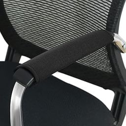 Nihspruhay Cotton Office Chair Armrest Pads, Adjustable Comfy Ergonomic Chair Arm Rest Covers, Removable Elbows Support and Forearms Pressure Relief, Set of 2, Black-picture-30