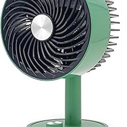 Lukzer 1Pc Rechargeable USB Table Fan 3 Speed Handheld Adjustable Fan Mini Lovely Portable Fans for Outdoor Travel Supplies Rotary Switch(Green/20 x 9.5 x 8cm/YS-2259)-1