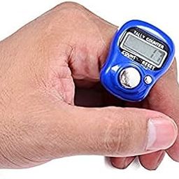 DHYANI New 2Pc LED Counter 5 Digit Counting Machine Pooja Mantra Tasbeeh Finger Counter Tally with time Display (Multi Colour)-94