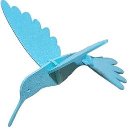 3D CUBES Hummingbird kit card,Decorative Hummingbird Wall Art, Blue, Metal Garden Decor, Flying Bird Design,Multicolor-image-55