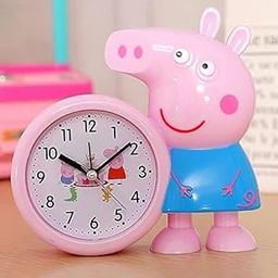Celebrino Cute Peppa Pig Cartoon Theme Alarm Clock for Kids, Table Clock with Alarm, Cute Alarm Clock, Small Alarm Clock for Kids (Peppa Alram Clock)-image-87