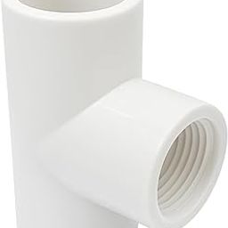 UPVC Tee Pipe Fitting, 1/2 Inch, 3-Way Connector for Water Supply and Plumbing, White, Pack of 20-image-62