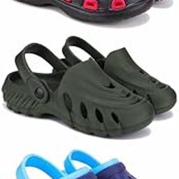 Lightweight Classic Clogs || Sandals with Slider Adjustable Back Strap for Men-Combo-COMBO(3)-3017-3137-3019-10 -P-picture-0