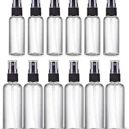 Kienlix Spray Bottles Clear Empty Fine Mist Plastic Mini Travel Bottle Set, Small Refillable Liquid Containers (50 Ml (6pc)+100 Ml (6pc))-42