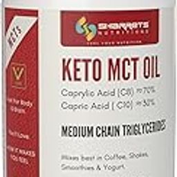 Sharrets Keto Coconut MCT Oil 500ml, C8:70 C10 :30, for Athletes, Brain, Muscles, Running Medium Chain Triglycerides Liquid-image-3