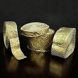 Embroiderymaterial Gota Laces Borders Material for Dresses Clothes Apparels Saree Blouses Making Purpose Gold Color (5 Meter)-image-9