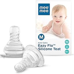 Mee Mee Anti-Colic Easy Flo Silicone Teat (Medium - 2 pcs)-19