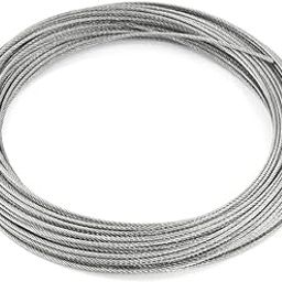 uxcell 1.5mm Dia. 7x7 25M Length Stainless Steel Wire Rope Cable for Hoisting-picture-1