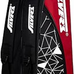 Silver`s Phantom Badminton Kit-Bag (Red-Black)|Double Zipper|Bag with Front Zipper Pocket, Polyester-image-82