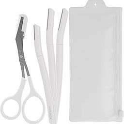 HOMEBASIC Eyebrow Grooming Kit with Stainless Steel Scissors & Eyebrow Trimmer, Tweezer, Dermaplaning Tool, Rust-Resistant, Lightweight & Travel-Friendly, Perfect for Precise Eyebrow Shaping Pack of 4-image-18