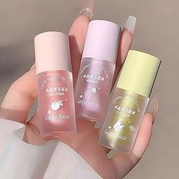 Gege Bear Crystal Jelly Lip Oil for women | Peach Grape and Avocado Flavored | Glossy and Smooth hydrated of Dry Lips | Hydrating Lipgloss with Natural Tint | Non Sticky Shiny Formula with Soft Applicator | Perfect to Soft plump Lips (02#Creamy Sweet Avocado, 4g)-15