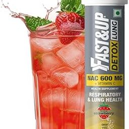 Fast&Up Lung Detox Daily Lung Cleanser Drink - 600 mg N-Acetylcysteine (NAC) + Vitamin C (10 Count (Pack of 1))-image-66