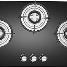 Hindware Smart Appliances | Ka Hob Ella Plus | Kitchen Hob | Designer Brass Burners | Auto Ignition | Ss Drip Tray | Cast Iron Pan Support | (3 Burner 75 Cm) - Black-picture-10
