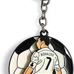 Ronaldo Spinning Keychain | Football Soccer Fans Keyring Gift for Boys Car Bike-picture-34