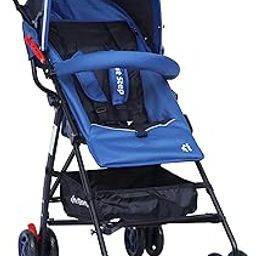 1st Step Jet Baby Stroller/Pram with 5 Point Safety Harness and Adjustable Handles Capacity 15kg (Blue)-13