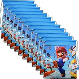 Asera Mario Theme Design Dori Haversack Bags for Kids/Boys Birthday Return Gifts (12 Pcs)-image-10