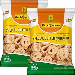 Kozhikoden's Butter Murukku | 400g (2x200g) | Made with Fresh Butter | Crispy & Buttery Chakli | Perfect Tea Time Snack | Traditional South Indian Snack-image-19