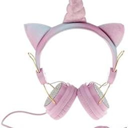 MERISHOPP®2xUnicorn Headphone with Microphone Girls Kids Stereo Earphone Headset Pink 2|Consumer Electronics | Portable Audio & Headphones | Headphones-picture-26