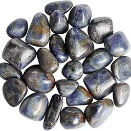 Shubhanjali Blue Sapphire Crystal Stone Blue Sapphire Tumbled Gemstone Pebble for Reiki Healing Vastu Correction Natural Crystal Blue Sapphire Stones for Gardening Aquarium Home Décor 100 Gm-image-7