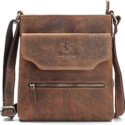 Hunter Leather Crossbody Messenger Bag – Unisex Shoulder Satchel for Men and Women, Stylish and Durable, Brown-image-26