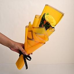 FlowerAura Fresh Live Flower Bouquet of Single Yellow Rose Flower For Birthday Gift, Anniversary Gift, Wedding Gift, Mother's Day Gift, Love & Romance Gift, Father's Day Gift (Same Day Delivery)-image-77