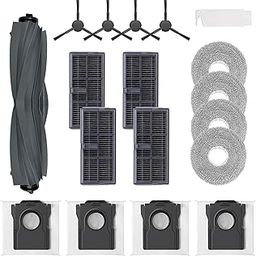 18Pcs Replacement Parts for Dreame X30 Ultra, L10s Pro Ultra Heat Vacuum Cleaner Accessories Kit, 1 Main Brush 4 Mop Pads 4 Hepa Filters 4 Vacuum Bags 4 Side Brushes, 1 Cleaning brush-picture-13
