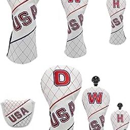 UJEAVETTE Club Head Covers USA Fashion Premium Lightweight for Sports Travel Men Women for Driver-image-5