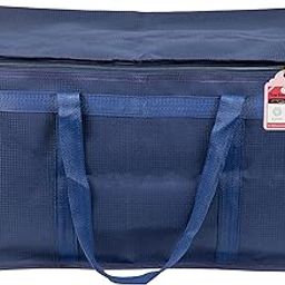 Luces Nylon Blue Pack of 1 Travelling Bag Duffle Bags Wardrobe Luggage Organizer Under Bed Storage Bag Large-image-43