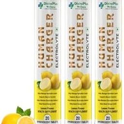 DiViNE PLUS WELLNESS Electrolyte Effervescent Tablets | Helps Manage Hydration Levels | Supports Muscle Function | Helps Maintain Electrolyte Balance (20 Tablet, Pack of 3(60 Tab))-28