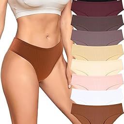Women’s Hipsters Underwear Breathable Soft Cotton Strech Panties for Womens 5 Pack Ladies Stretchy Hipster Soft Briefs Panty-image-71