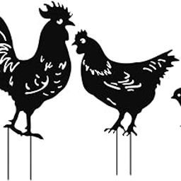 3X Chicken Yard Art Stake for Outdoor Garden Backyard Pathway Sidewalk Decor-image-48