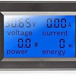 amiciSense DC Energy Meter 4 in 1, 6.5V-100V 20A (2kW) Power Meter Digital Display with Blue Back Light (DC 2KW Energy Meter), Corded Electric-26