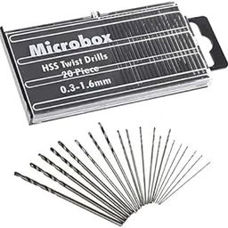 Veltrix - 20 Pcs Mini HSS Twist Drill Bit Set (0.3-1.6mm) | Precision Micro Bits for Resin, Wood, Plastic, Models | Hand Drill Kit with Storage Box for DIY Crafts and Hobby Projects-0