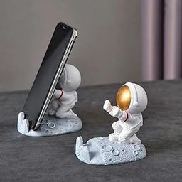 Choice First Astronaut Phone Holder,Spaceman Mobile Phone Stand,Cool 3D Cartoon Design,Multi-Purpose Stand for All Smartphone,Anti Skid Adjustable Holder Desk for Compatible Home Office(Pack of 1)-image-2