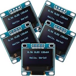 Allianztec 5 Pieces 0.96 Inch OLED Module 12864 128x64 SSD1306 Driver IIC I2C Serial Self-Luminous Display Board Compatible with Arduino Raspberry PI (Blue)-16