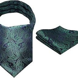 Cravat Ascot Tie and Pocket Square Set for Men Wedding Cravat Scarf-picture-42