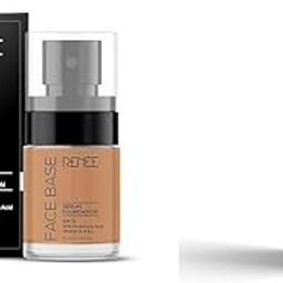 RENEE Face Base Serum Foundation -07 Regal 25 MlProfessional Makeup Brush with Easy-to-Hold, Ultra Soft Bristles for Precise Application & Perfectly Blended Look, Small Eyeshadow Brush R8, 1Pc-1