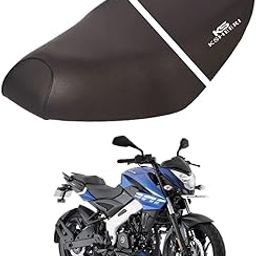 KSHEERI Pulsar NS 200 Bike Seat Cover Protect from Rust and Dust, PU Leather Waterproof Durable Seat Cover Front & Rear (Black)-image-3